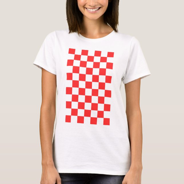 Camiseta Hrvatska Croatia Red Squares (Frente)