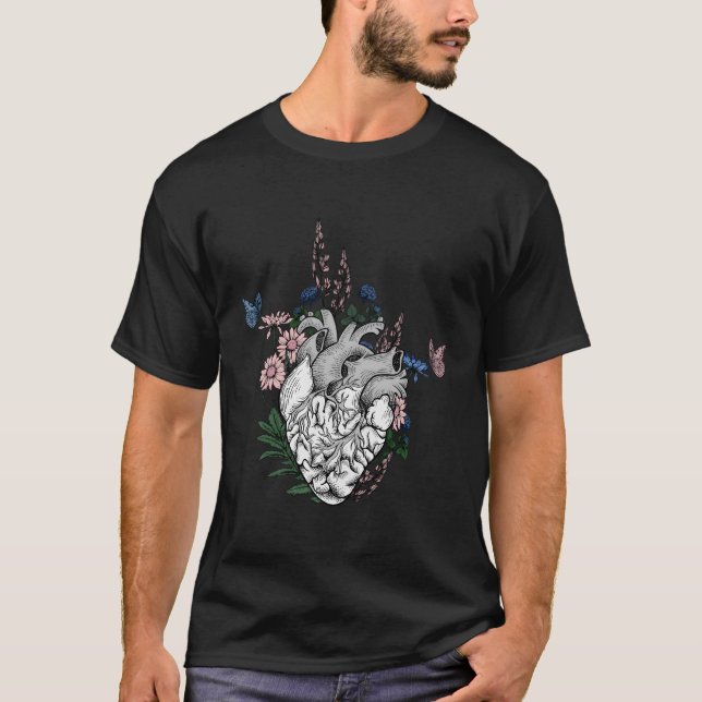 Camiseta Hu Ele Anatomia Ele Floral Flor (Frente)