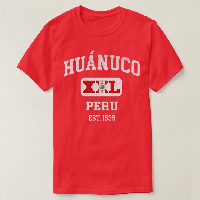 Camiseta Huanuco Peru XXL design 1 (Frente do Design)