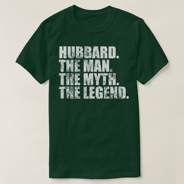 Camiseta Hubbbard Nome da família Hubbard sobrenome Hubba (Frente do Design)