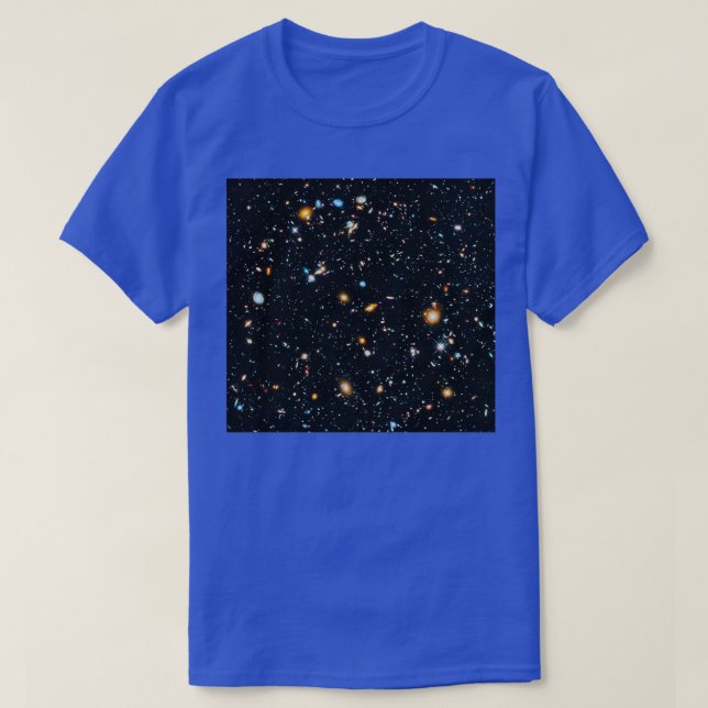 Camiseta Hubble Extreme Campo Profundo (Frente do Design)
