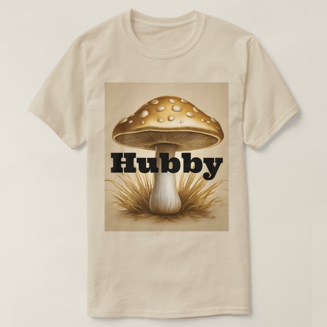 Camiseta Hubby Gold Mushroom (Frente do Design)