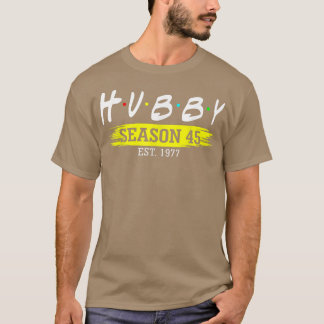 Camiseta Hubby Season 45 Est 1977 Casamento 45th Wedding An