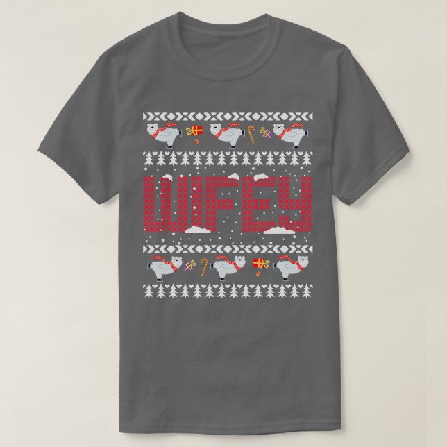 Camiseta Hubby Wifey Matching Natal (Frente do Design)