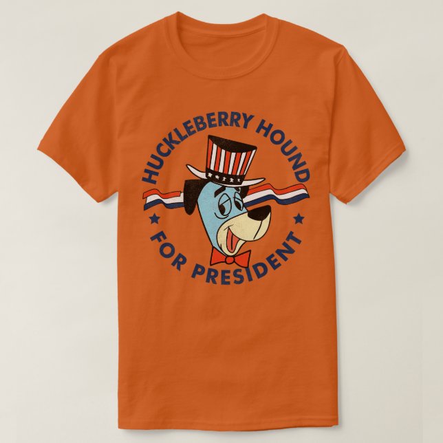 Camiseta Huckleberry hound para presidente (Frente do Design)