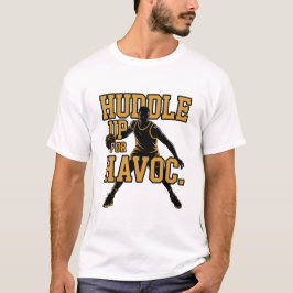 Camiseta Huddle Up For Havoc Basketball Player Dribbling