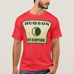Camiseta Hudson New Hampshire Retro Crachá Tan