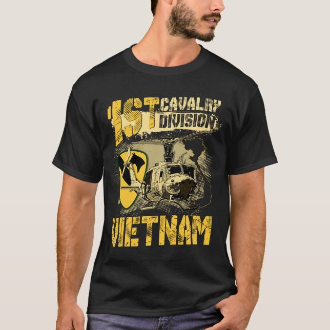 Camiseta Huey 1rua Divisão de Cavalaria Vietnã (Frente)