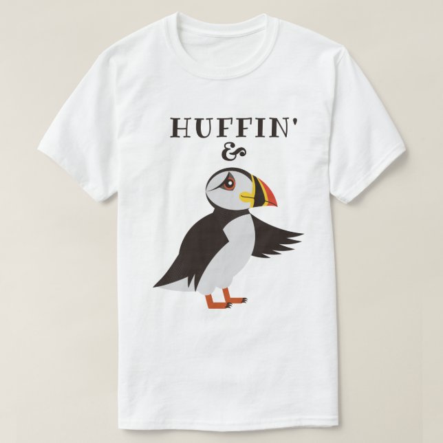 Camiseta Huffin-n-Puffin (Frente do Design)