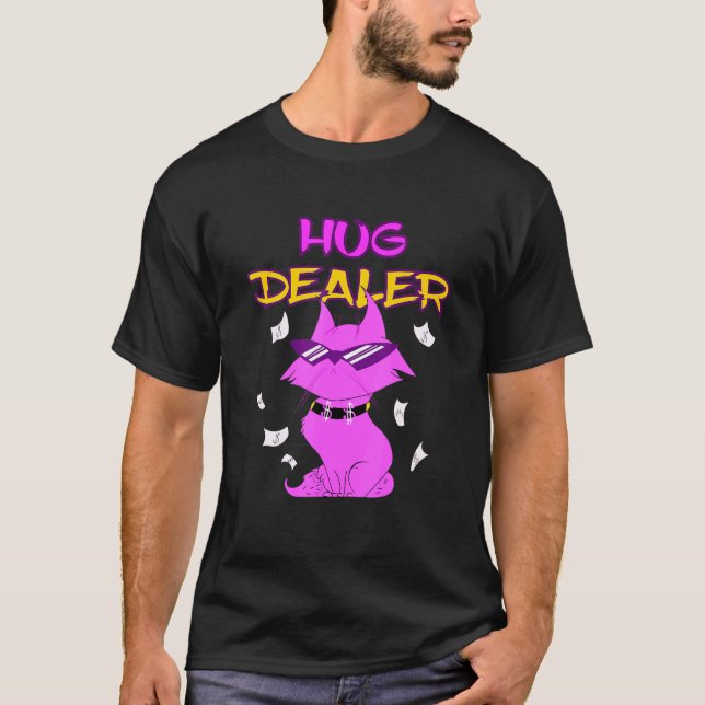 Camiseta Hug Dealer Cat Festival de Música Touchy Free Hugs (Frente)