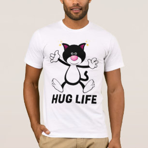 Camiseta HUG LIFE, Cat T-shirts, Engraçado