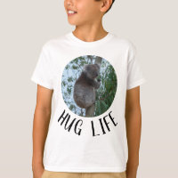 Hug Life Cute Funny Koala em uma árvore