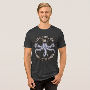Camiseta Hug Power: Engraçado Octopus Retro Tee