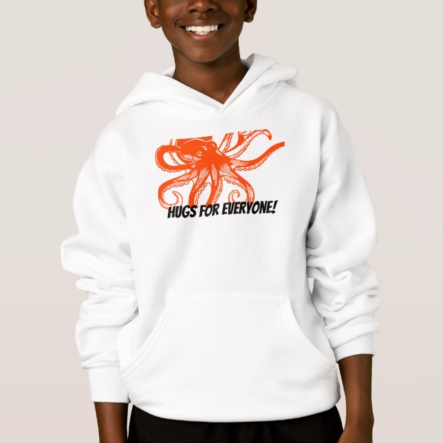 Camiseta Hugging orange Octopus  (Frente)