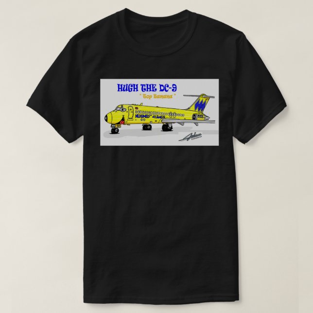 Camiseta Hughes Airwest DC9 (Frente do Design)