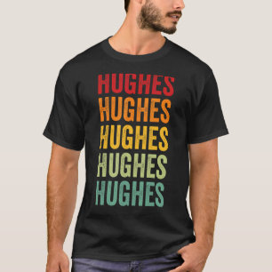 Camiseta Hughes County Dakota do Sul Design de texto Arco-Í