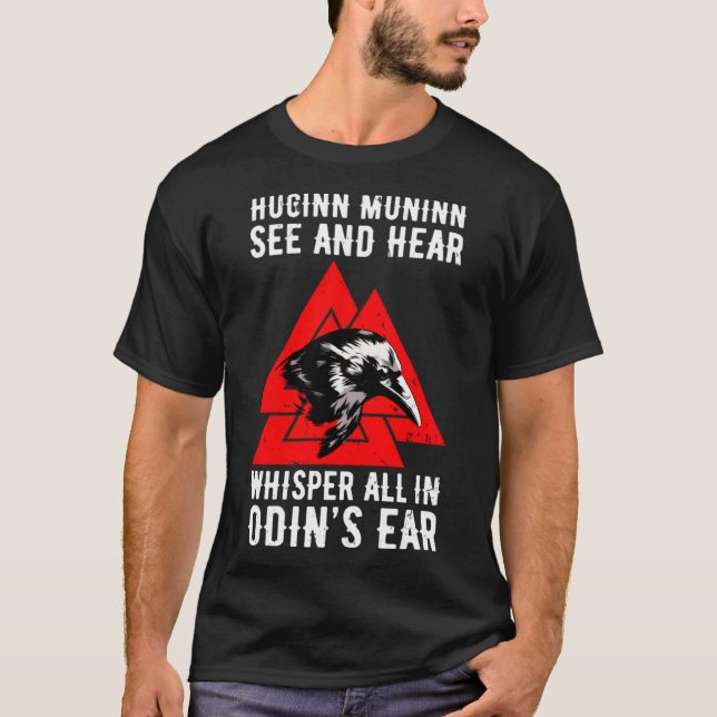 Camiseta Huginn Muninn Odin RavenGod Wotan Thor (Frente)