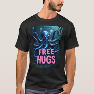 Camiseta HUGS GRATUITOS (8 Braços = 4x Mais Amor) Octopus E