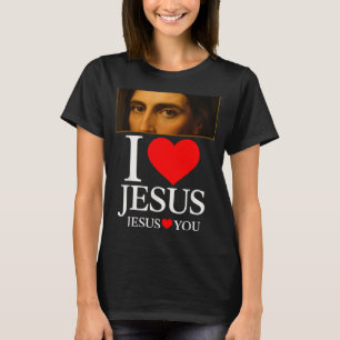 Camiseta Hugvyn Eu Amo Jesus Eu Coração Jesus Fé Americano