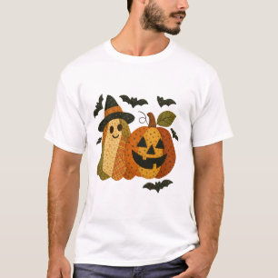 Camiseta Hugvyn Halloween Pré-Pumpkin Floral A