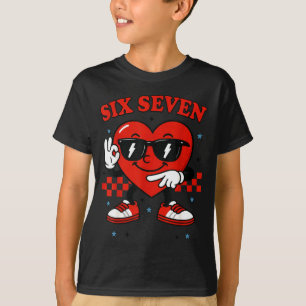 Camiseta Hugvyn Seis Sete Coração 6 7 Menino Menina Diverti