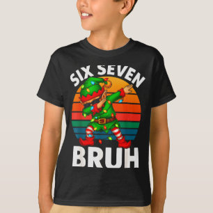 Camiseta Hugvyn Six Seven 6 7 Meme Dabbing Elfo Alegre Nata