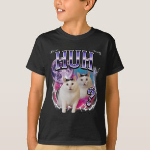 Camiseta Huh Cat Chonky Meme Engraçado Confuso Os Amantes D
