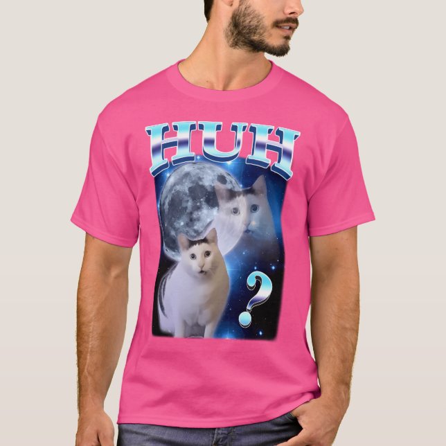 Camiseta Huh Cat Funny Dank Meme Moon (Frente)
