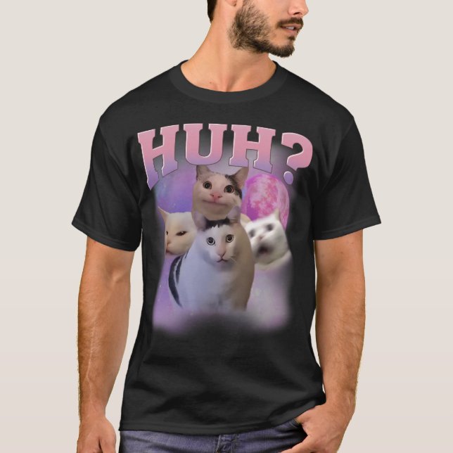 Camiseta Huh Cat Meme Shirt (Frente)