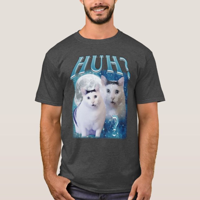 Camiseta Huh What Funny Cat Meme funny (Frente)