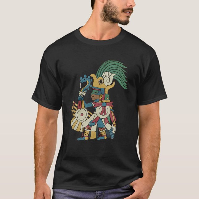 Camiseta Huitzilopochtli Asttec Deus Asttec Mitologia Mayan (Frente)