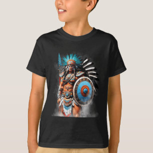 Camiseta Huitzilopochtli Aztec Sun E Guerra - Deus Tenochti