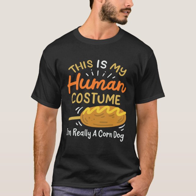 Camiseta Human Costume Corn Dog (Frente)