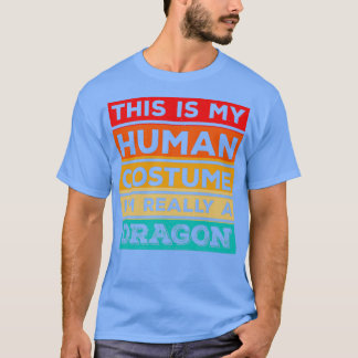 Camiseta Human Costume Dragon Fire Halloween Beast Wings