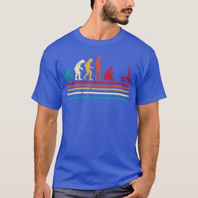 Camiseta Human Evolution Video Gaming Retro Gamer Men Boys  (Frente)