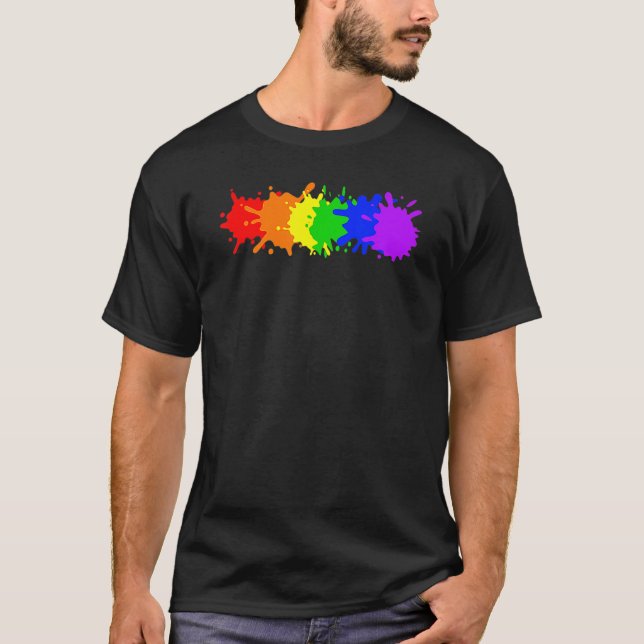 Camiseta Human LGBT Gay Pride Flag Rainbow Flag (Frente)