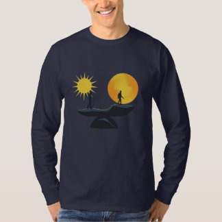 Camiseta Human Life Journey Balance Minimalist Illustration