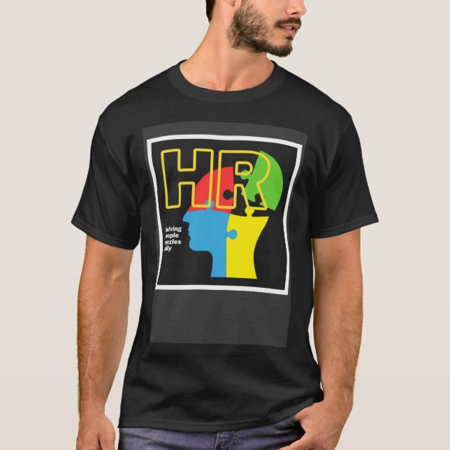 Camiseta Human Resource HR Solving People Puzzles Daily (Frente)