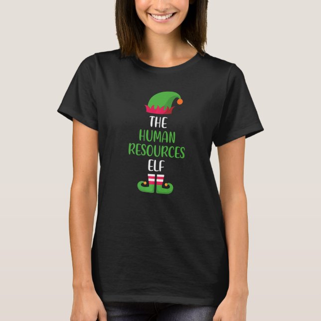 Camiseta Human Resources Elf Family Matching Group Christma (Frente)