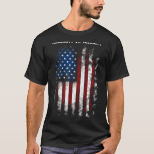 Camiseta Humanidade Vs. Loucura Patriota Americano Angustia