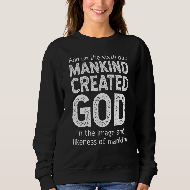 Camiseta Humanista Anti-Religião Humanista Humanista Criado (Frente)