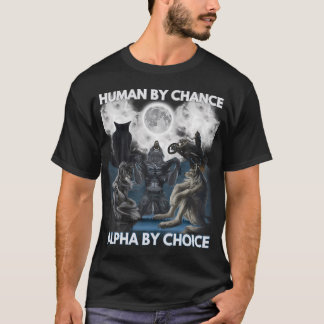 Camiseta Humano Por Chance Alpha Por Escolha Homens E Mulhe