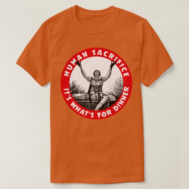 Camiseta Humano Sacrifica o que é Jantado (Frente do Design)