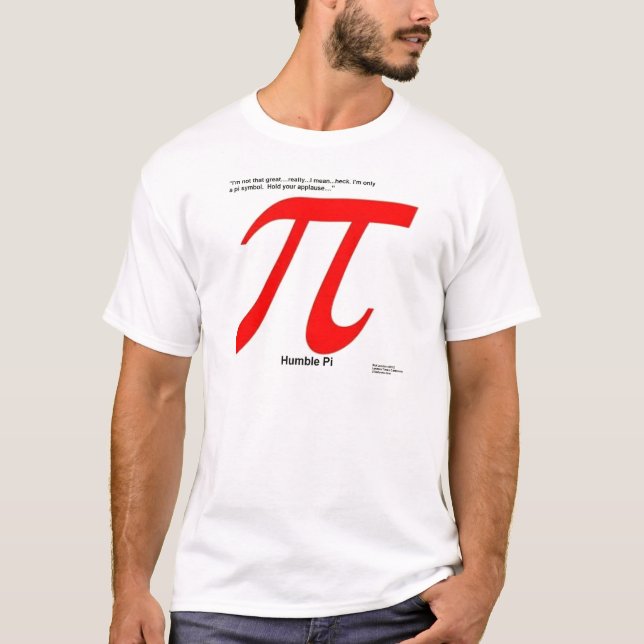 Camiseta Humble Pi R Square Engraçado (Frente)