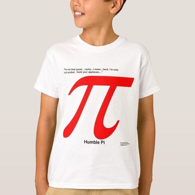 Camiseta Humble Pi R Square Engraçado (Frente)