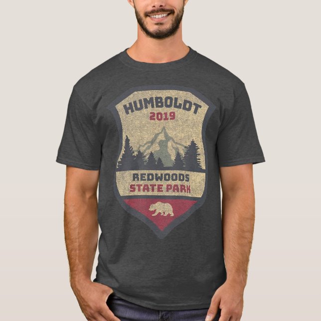 Camiseta Humboldt Redwoods Souvenir Campos Sequoias (Frente)