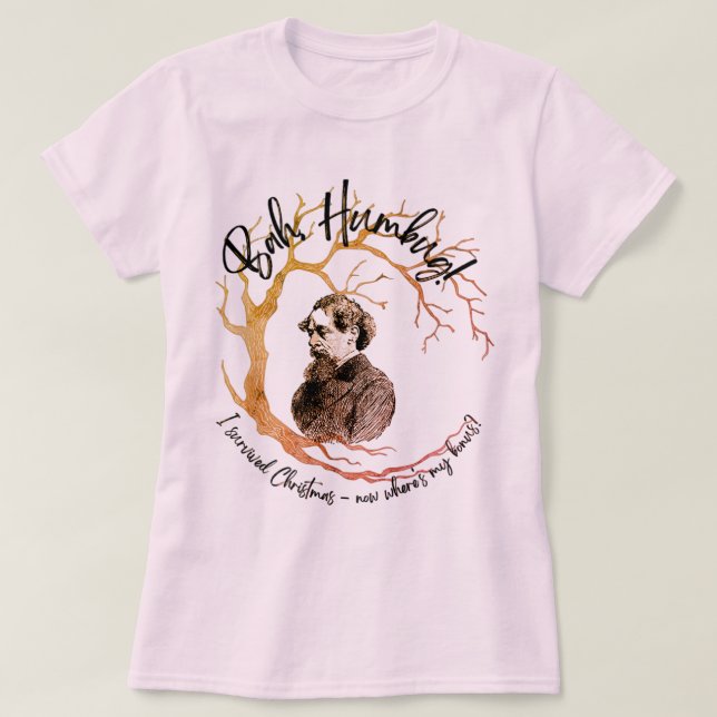 Camiseta Humbug onde está meu bônus de natal (Frente do Design)