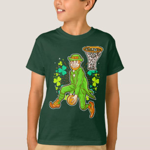 Camiseta Húmido do basquetebol do Leprechaun do Dia de Sã