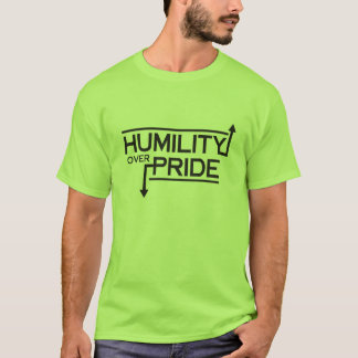 Camiseta Humildade sobre Orgulho