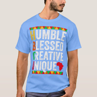 Camiseta Humilde Abençoada Criativa História Negra Única e